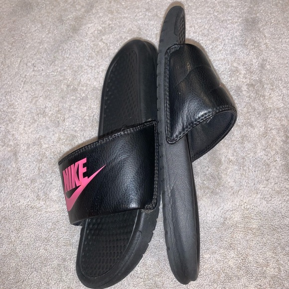 NIKE black flip flops sandals pool slides women’s size 6 - Picture 4 of 14